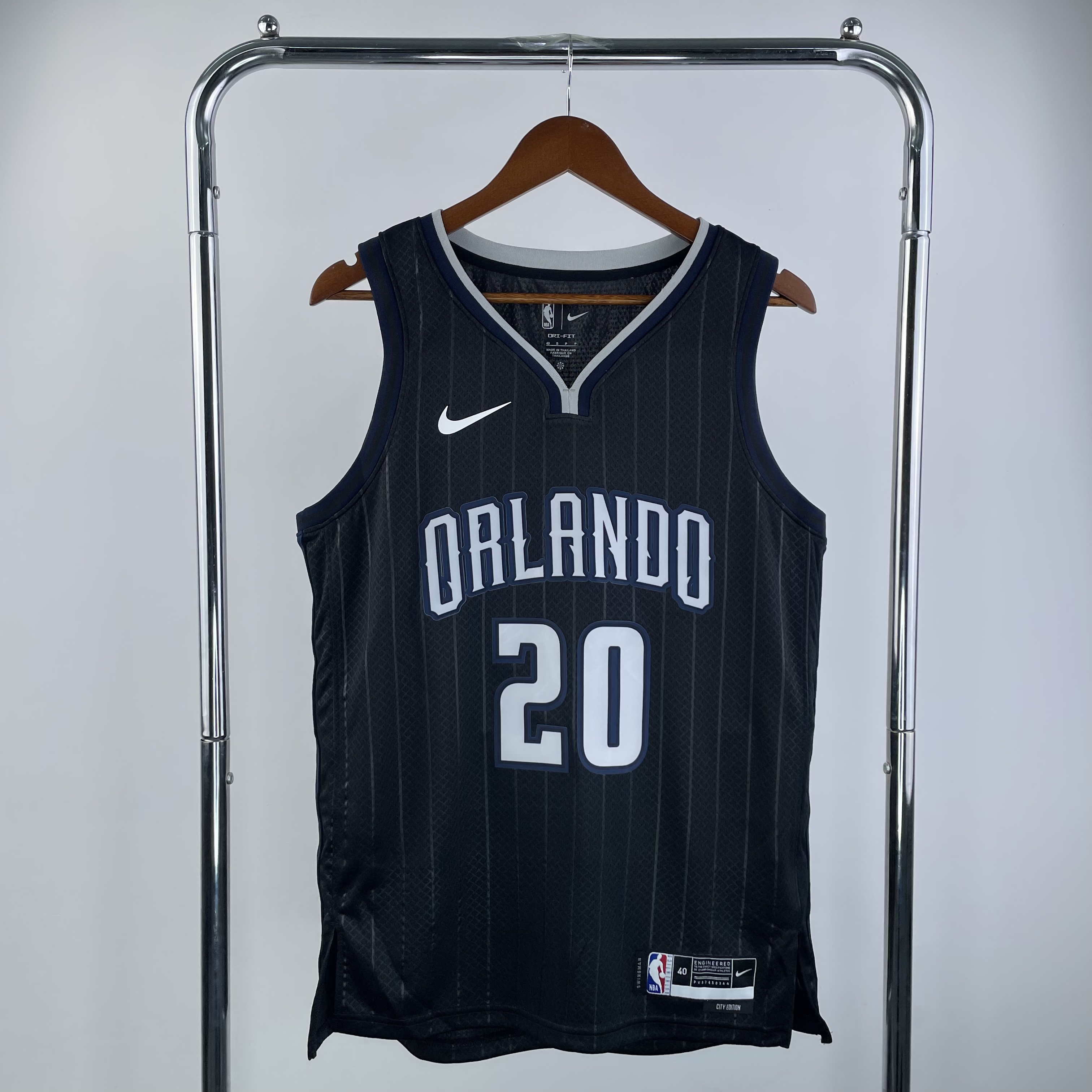 Men Orlando Magic #20 Fultz Black City Edition Season Nike 2023 NBA Jersey->orlando magic->NBA Jersey